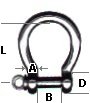 M8 Bow Shackle