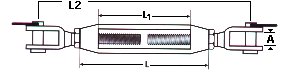 M8 Jaw/Jaw Turnbuckle